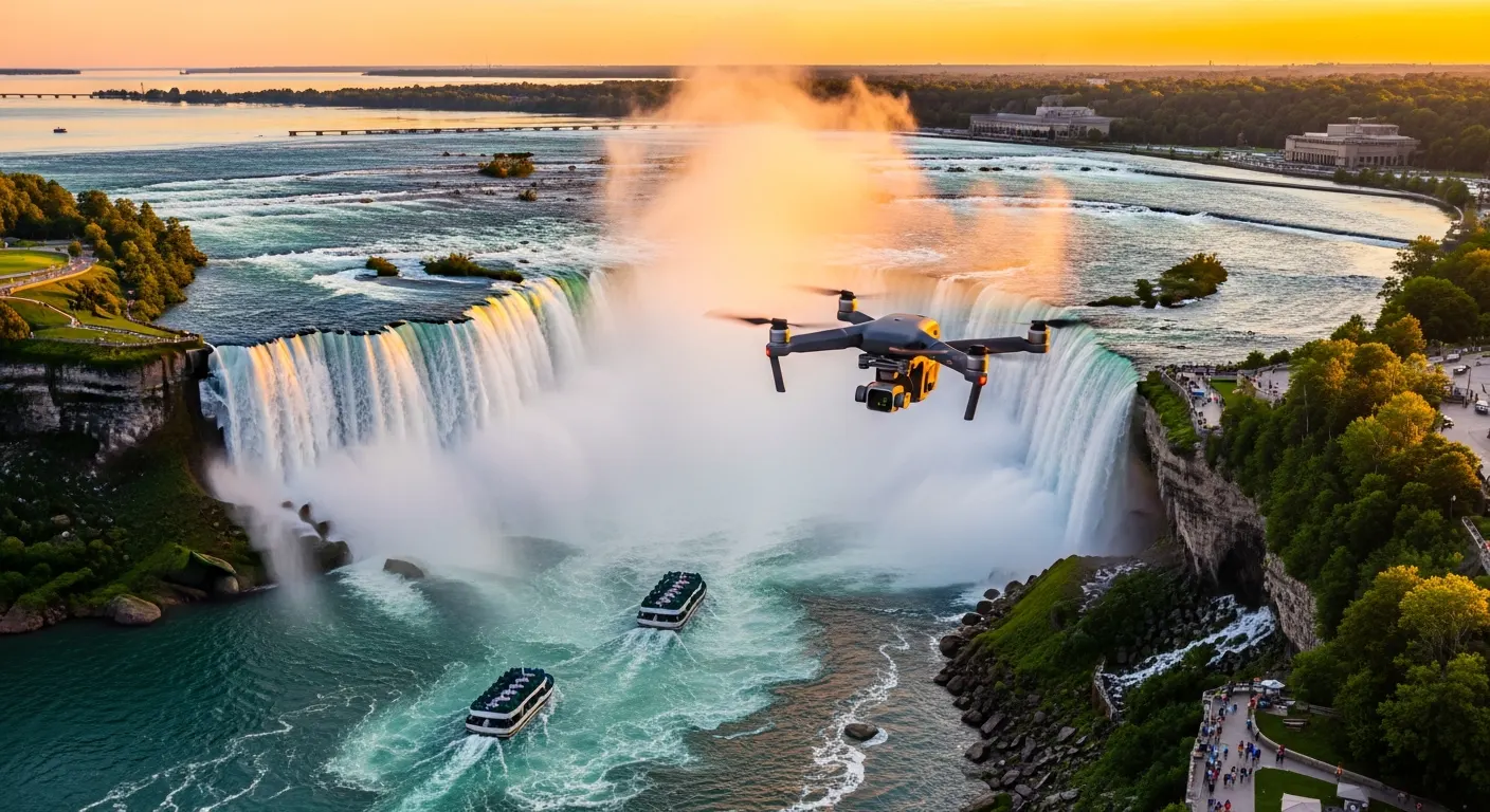 Aerial view of Niagara Falls