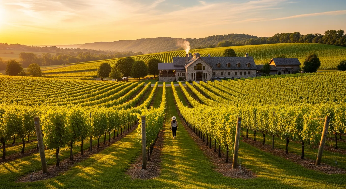 Niagara-on-the-Lake vineyards at golden hour